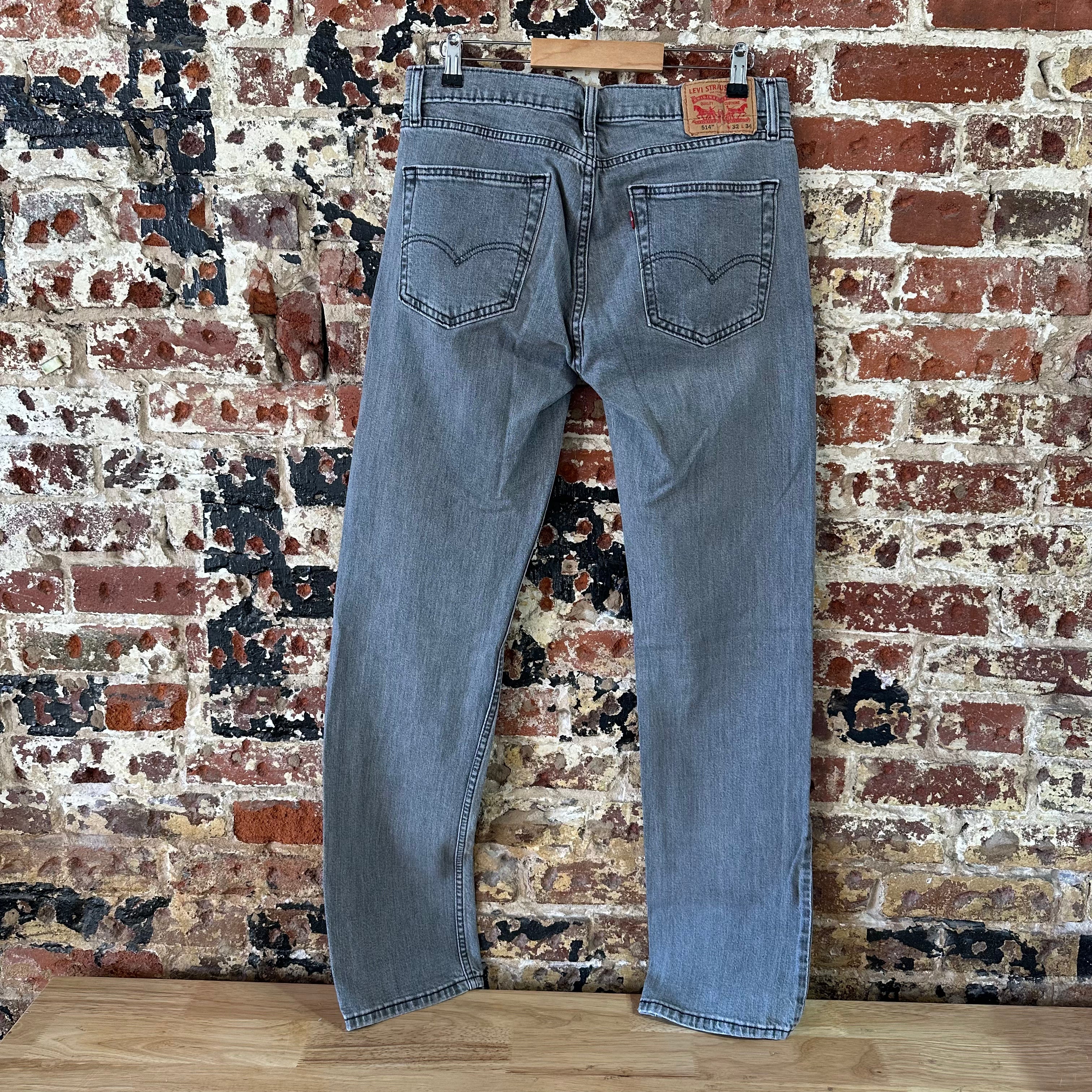 Levi's 514 Slim Straight Gray Jeans Mens 32x34