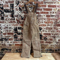 Vintage Carhartt Boy's Large Brown Bib Insulated Overalls Double Knee Farm Bibs