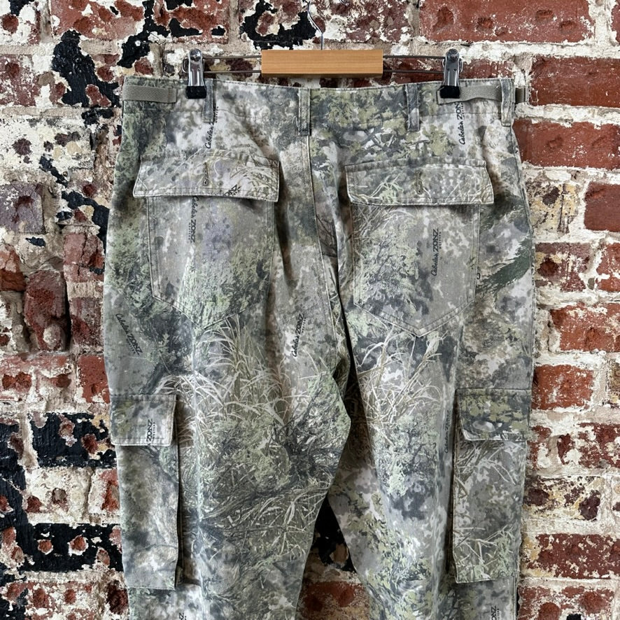 Cabela's Camo Cargo Pants Zonz Hunting Sz 36 Reg Adjustable Outdoor Gear