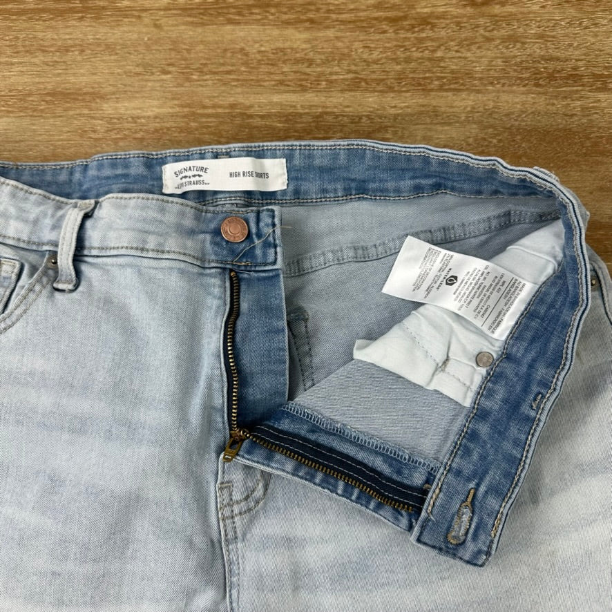 Levi's Cut Off Denim Blue Jean Shorts Womens 14-32 Distressed - 32x3"