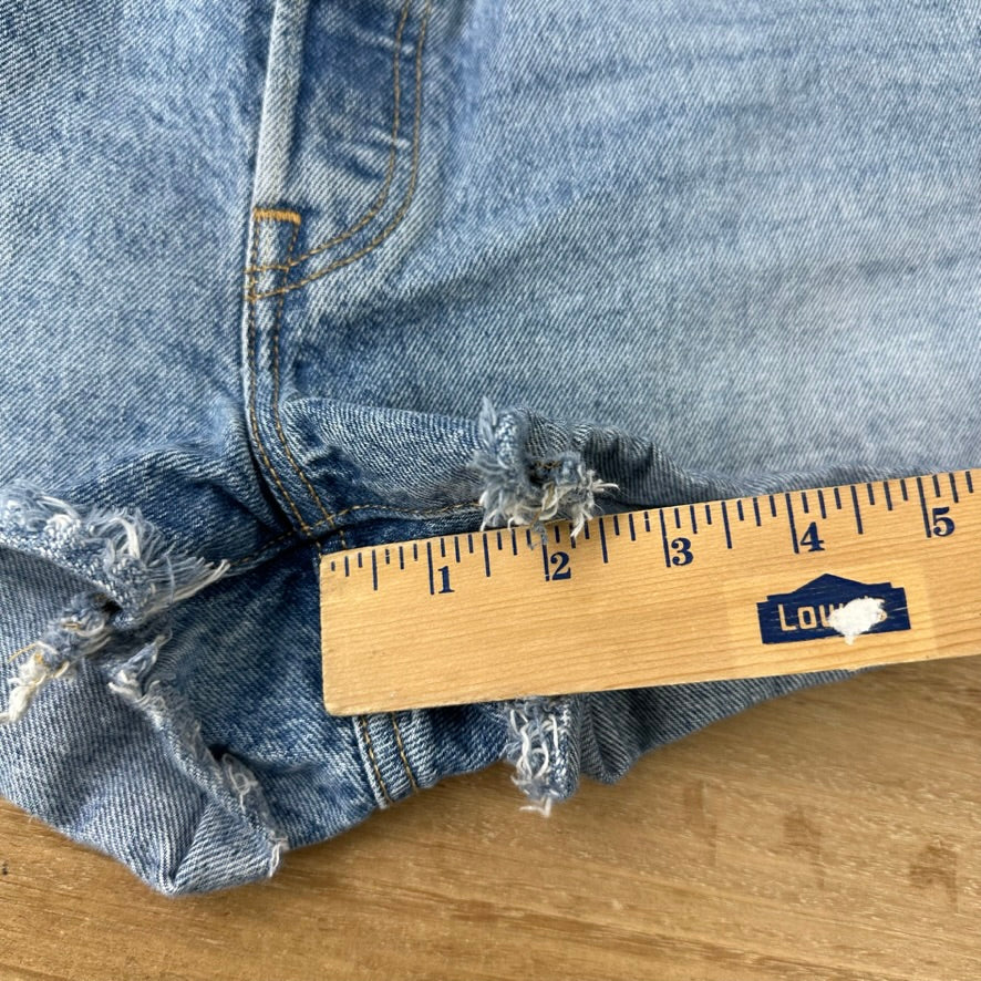 Levi's Cut Off Denim Blue Jean Shorts Womens 32 Distressed - 32x2"