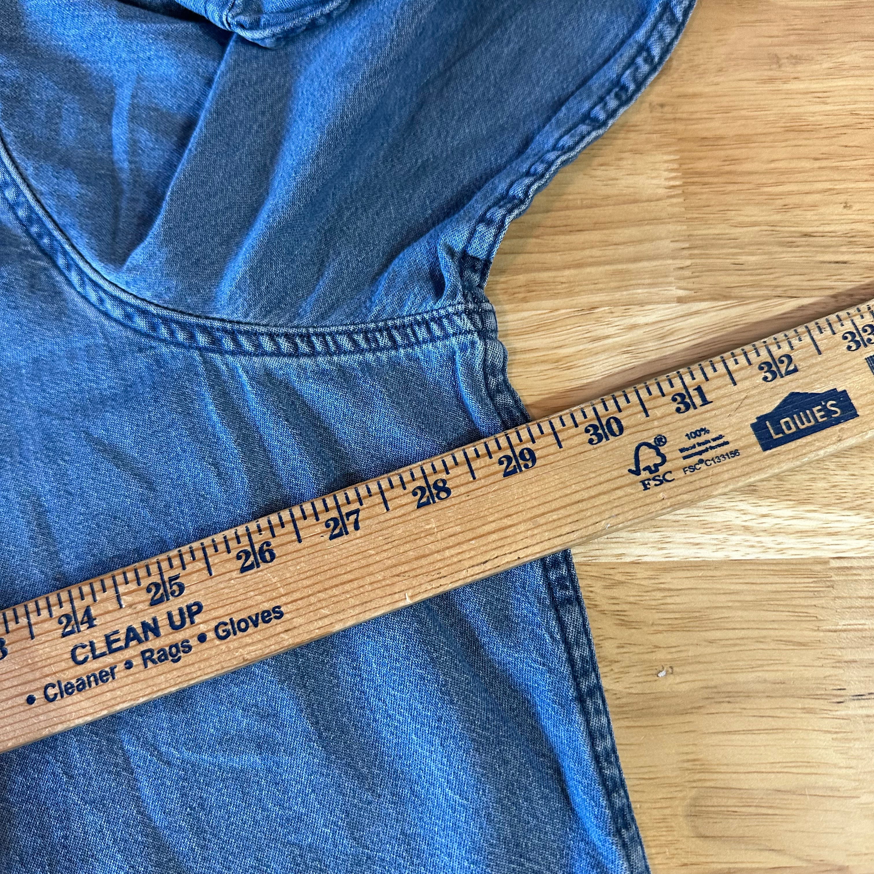 Levi's Mens 3XL Tall Pearl Snap Western Jean Shirt NEW