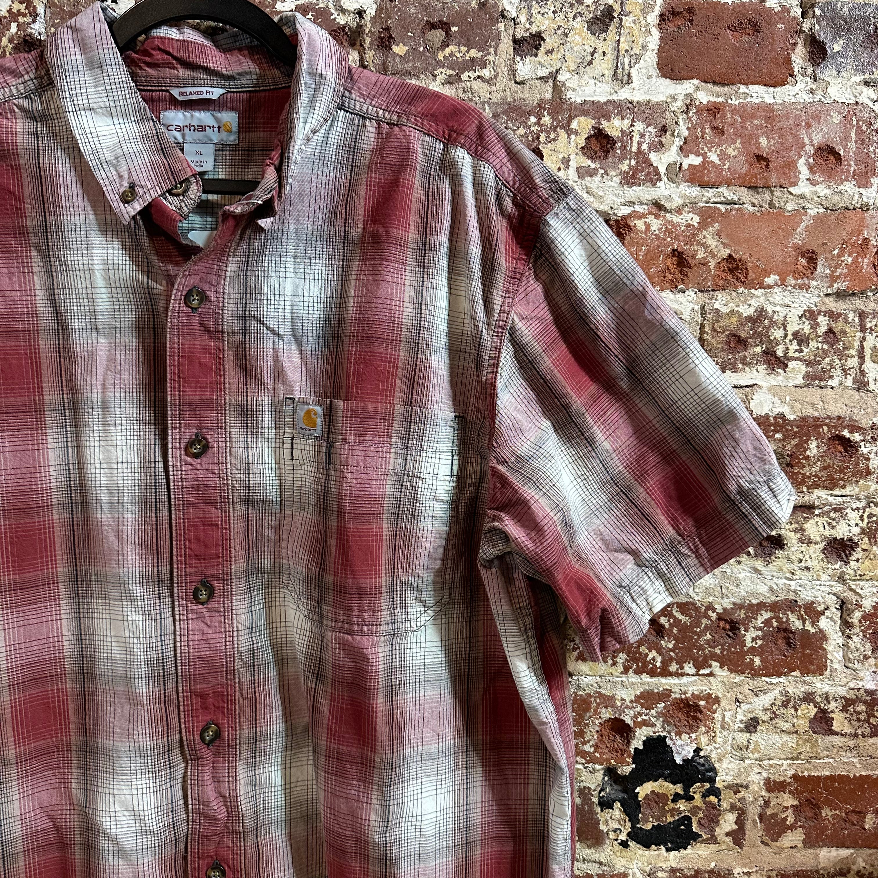 Carhartt Mens XL Short Sleeve Button Up