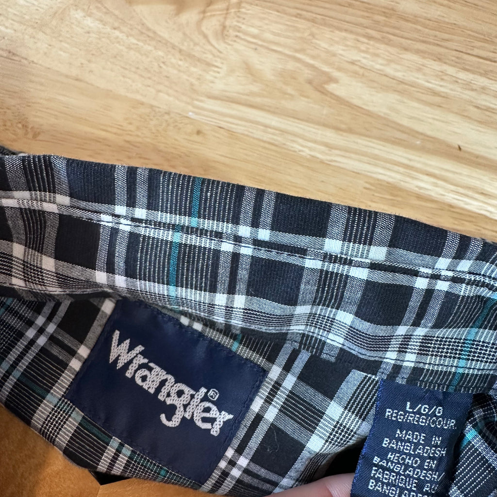 Wrangler Men's Large Plaid S/S Western Shirt