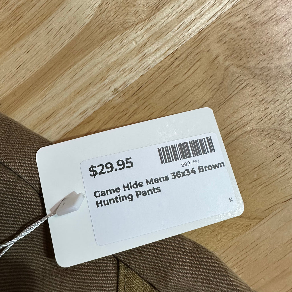 GameHide Mens 36x34 brown Pants