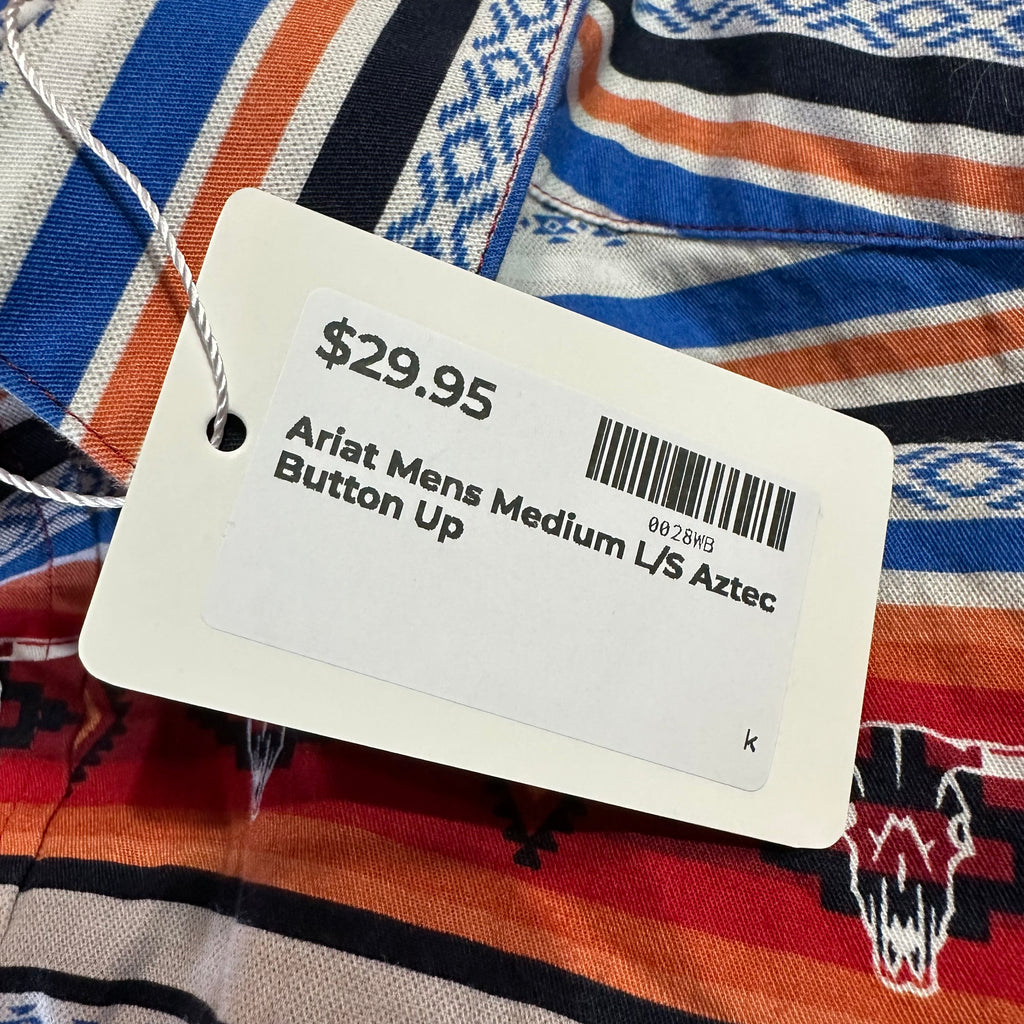 Ariat Button Up L/S Shirt Mens Medium