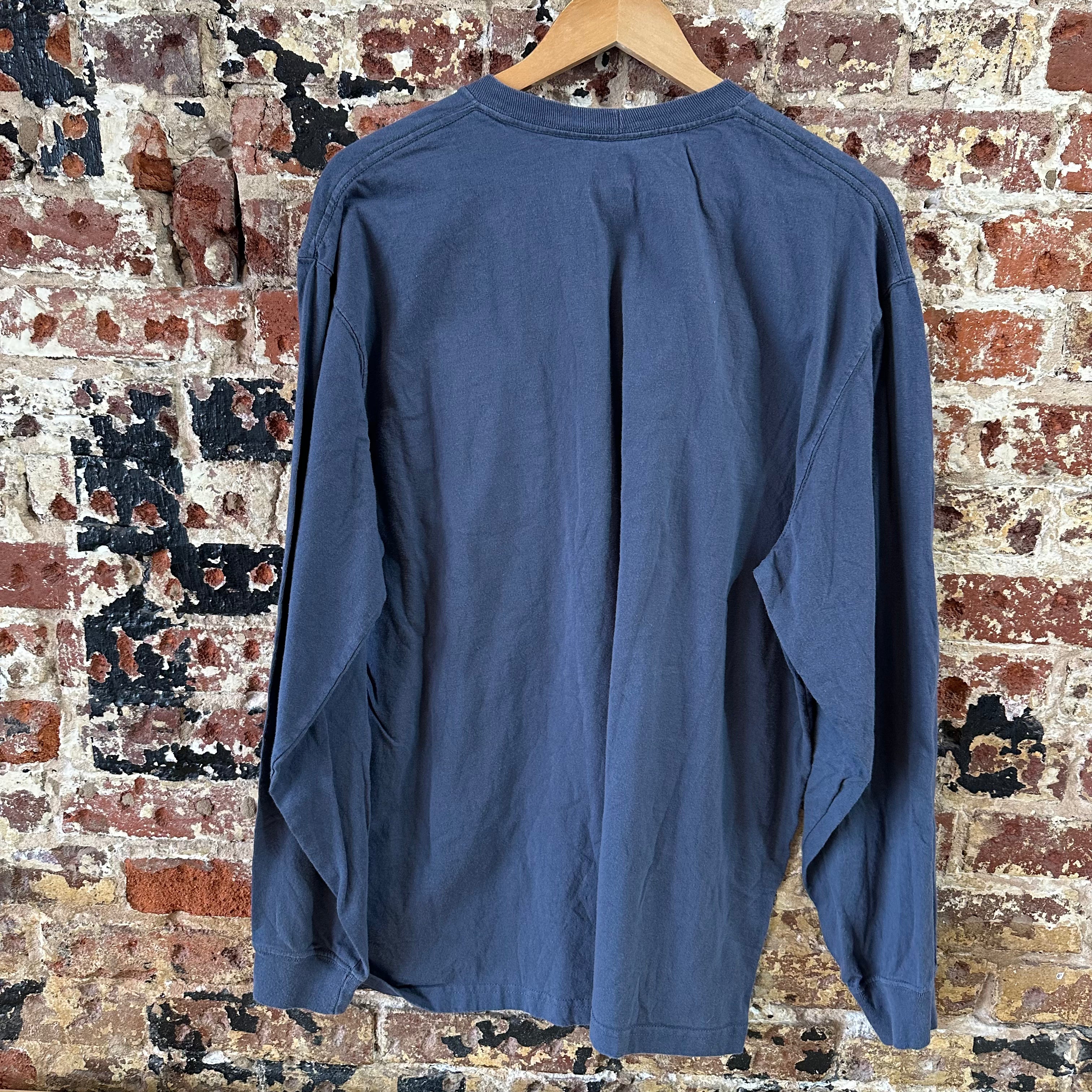 Carhartt Men's XL Original Fit Long Sleeve T Shirt Blue Pocket T