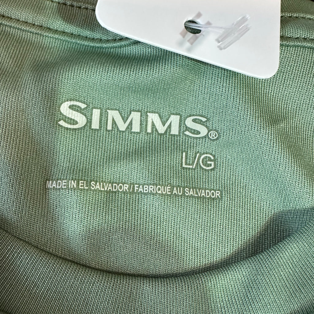 Simms Long Sleeve Boys Large Green Sun T-shirt