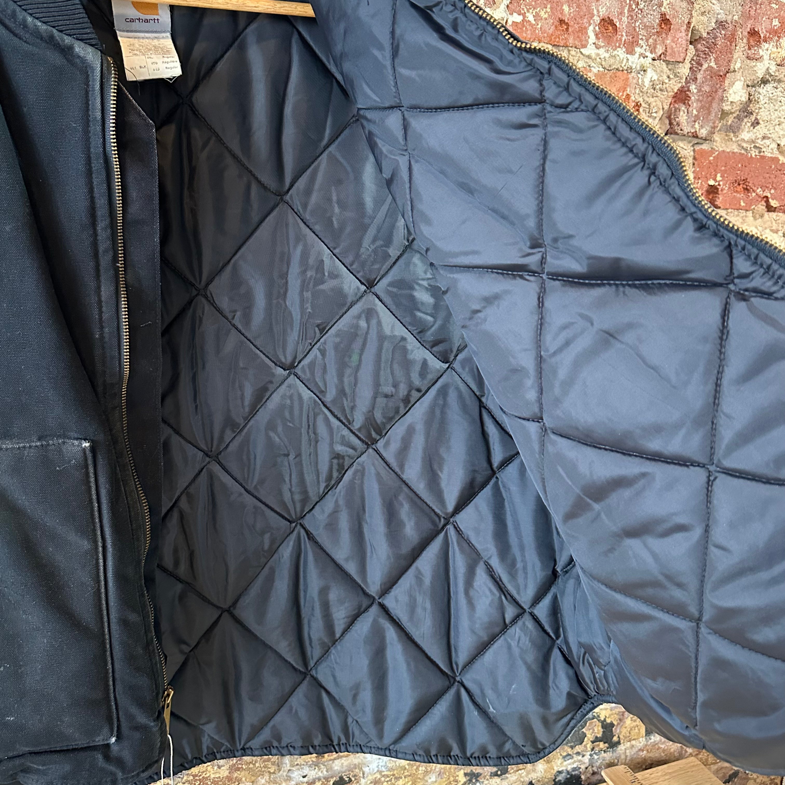 Carhartt Canvas Vest V01 BLK Men's Size 4XL Full Zip Black