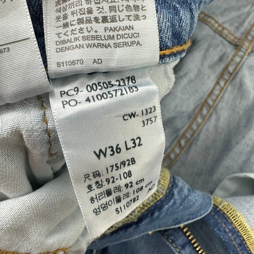 Levis 505 Jeans Mens 36x32 Regular Zip fly Blue denim Levi's