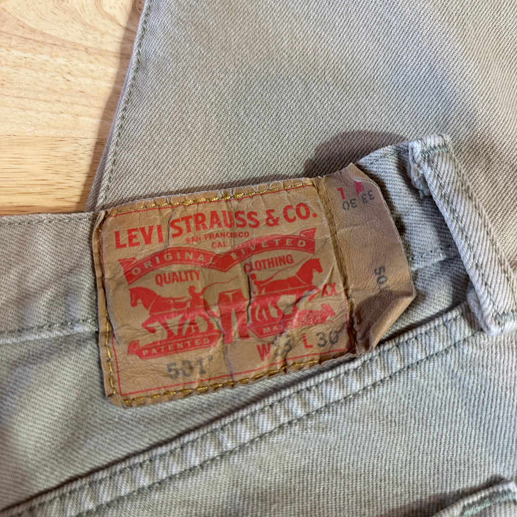 Levi's 501 Mens 33x30 Tan Jeans