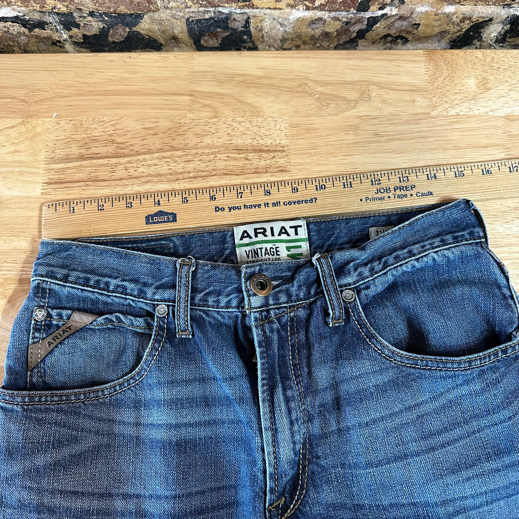 Ariat M1 Vintage Straight Blue Jeans Men's 31x34 Western Cowboy