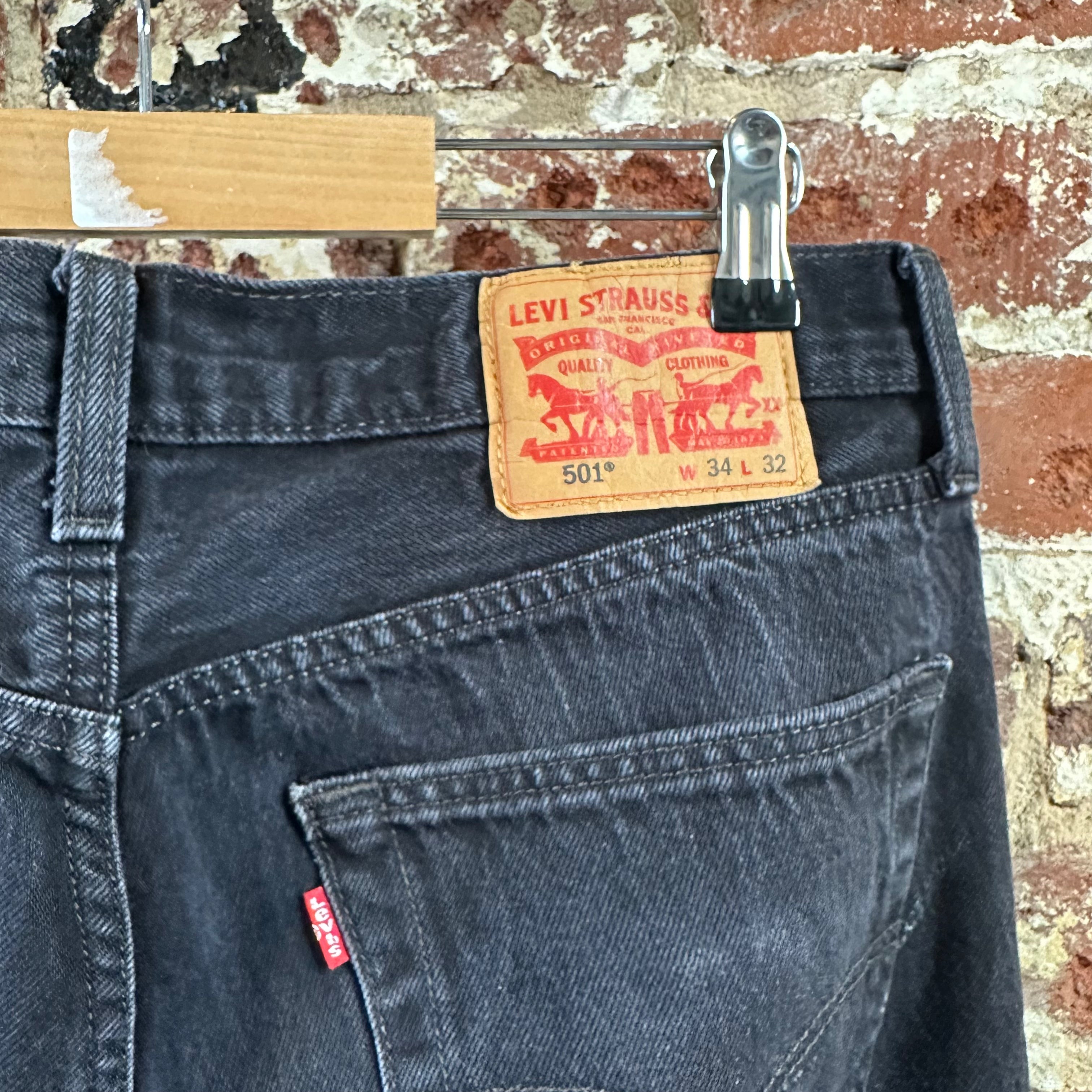 Levi's 501 Mens 34x32 Black Jeans