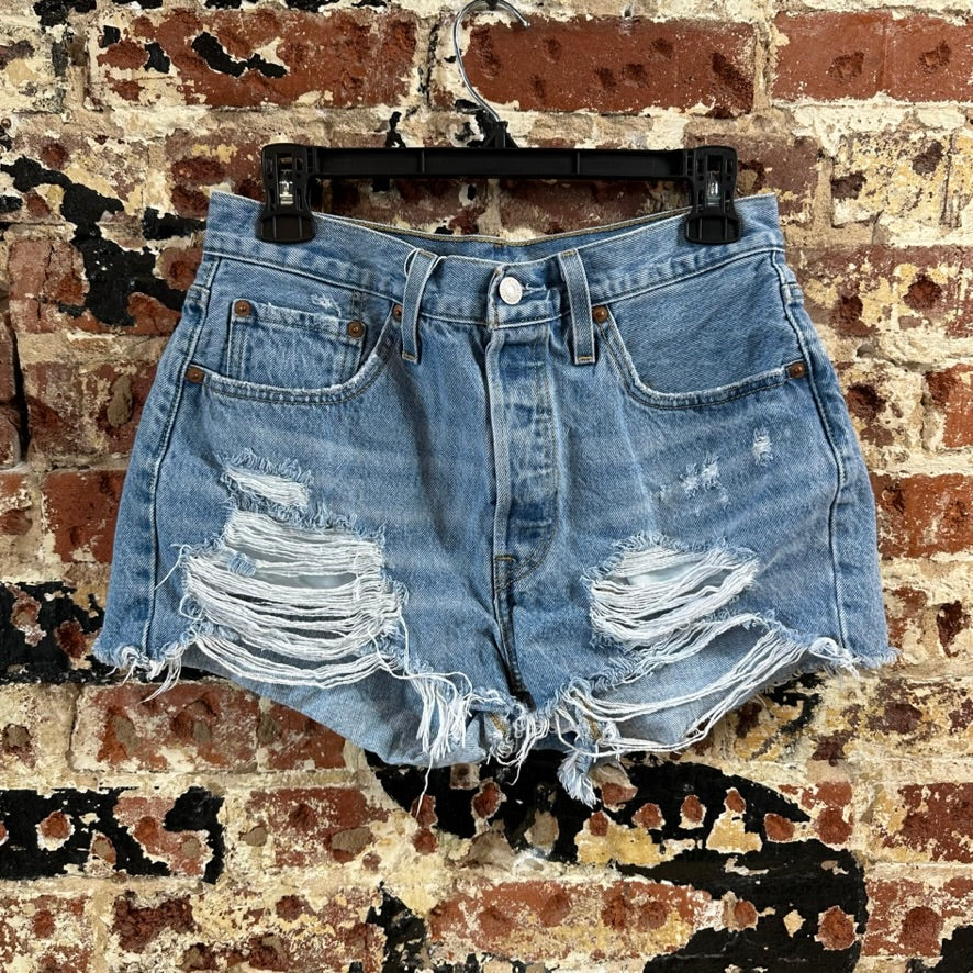 Levi's Cut Off Denim Jean Shorts Womens 30 Distressed