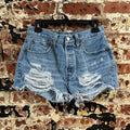 Levi's Cut Off Denim Jean Shorts Womens 30 Distressed