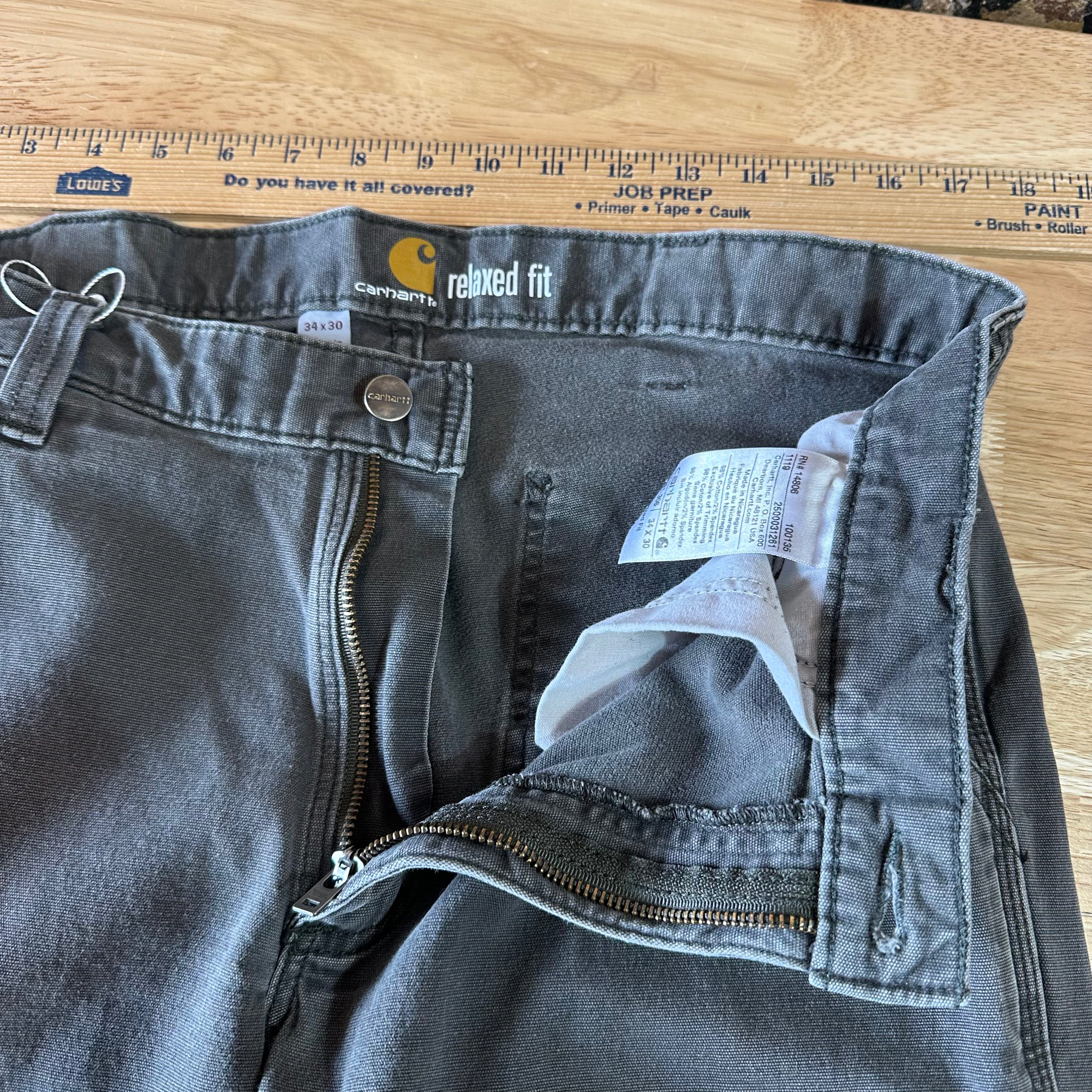 Carhartt Mens 34x30 Gray Pants