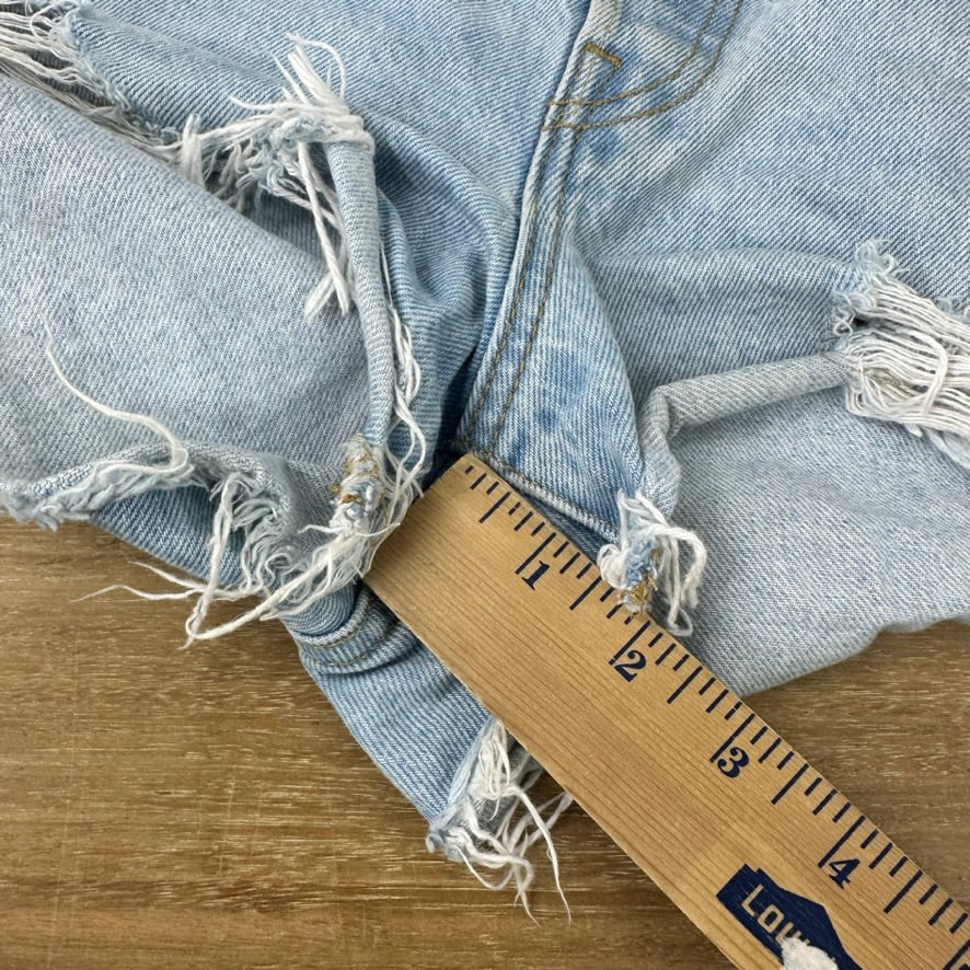 Levi's Cut Off Denim Blue Jean Shorts Womens 33 Distressed - 34x2"