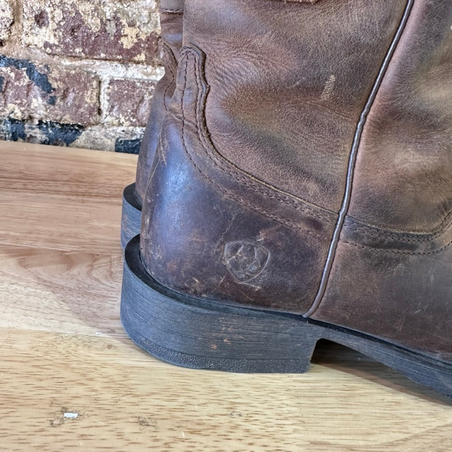 Ariat Men's Rambler Patriot Distressed Brown Flag Boots 10029692 Sz 8 D