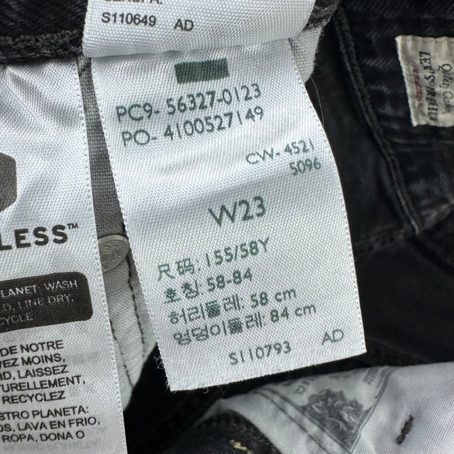 Levi's Cut Off Denim Black Jean Shorts Womens 23 Distressed - 24x2"