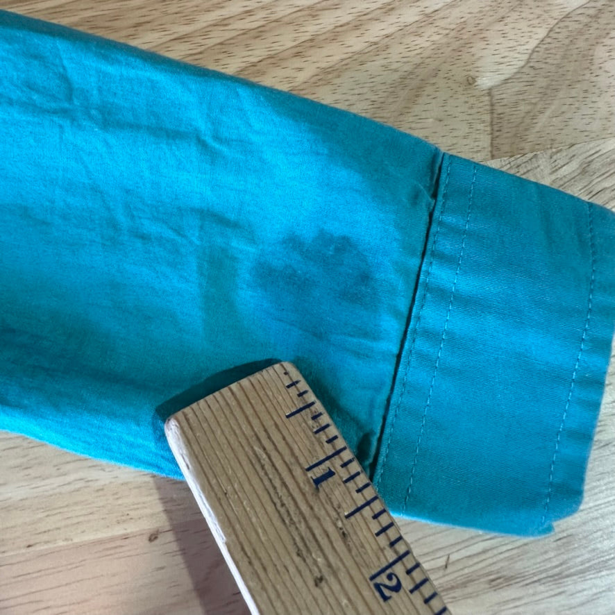 Wrangler Girls Shirt Size Large Western Pearl Snap Long Sleeve Teal