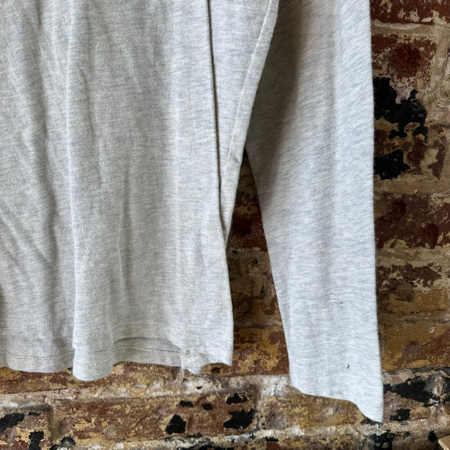Carhartt T-Shirt Womens XL Long sleeve Work casual Gray Blue Front Logo