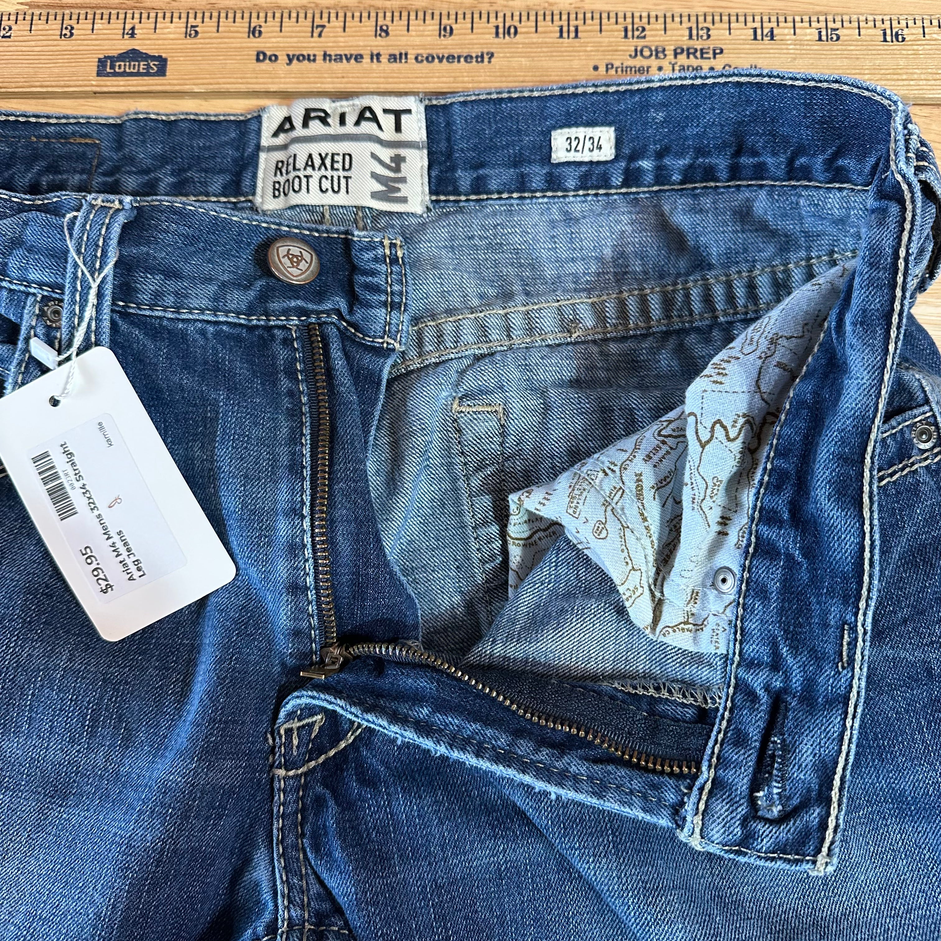 Ariat M4 Relaxed Boot Cut Blue Jeans Men's 32x34 Western Cowboy