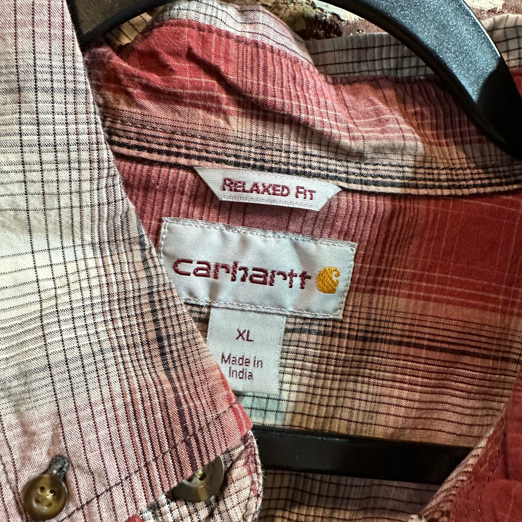 Carhartt Mens XL Short Sleeve Button Up