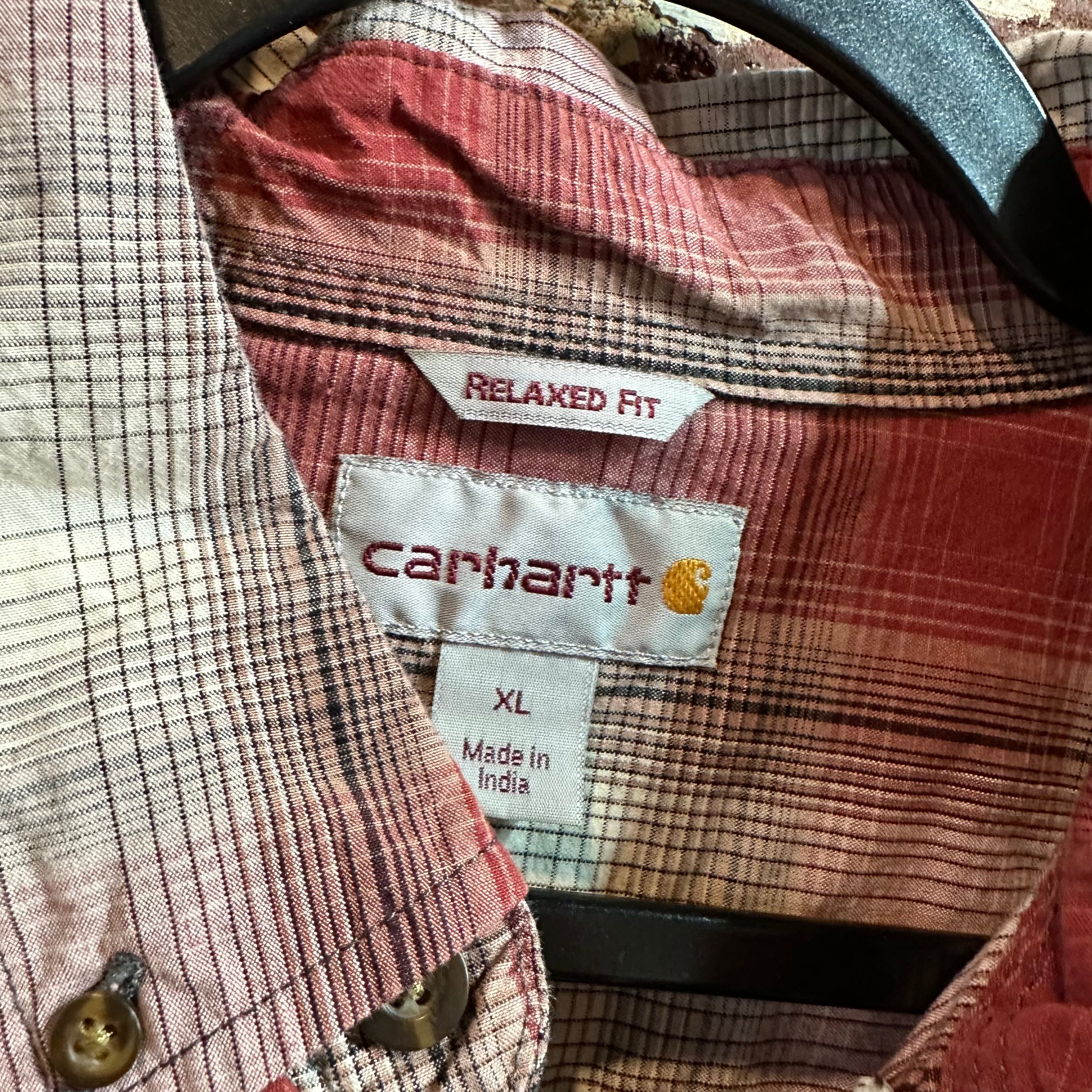 Carhartt Mens XL Short Sleeve Button Up