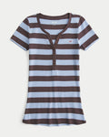 Hollister Womens Henley Shirt NEW