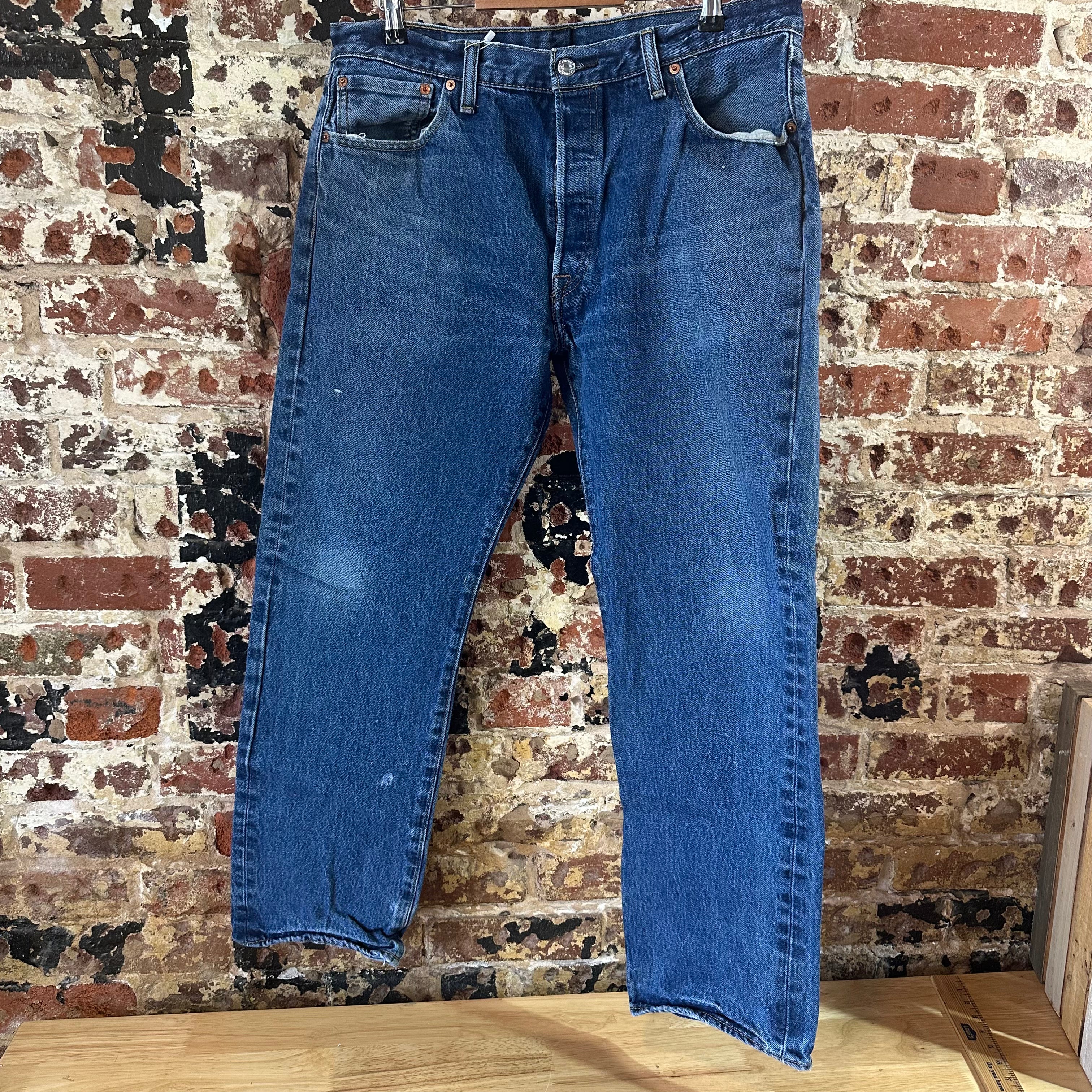 Levis 501 Mens 36x29 Blue Jeans