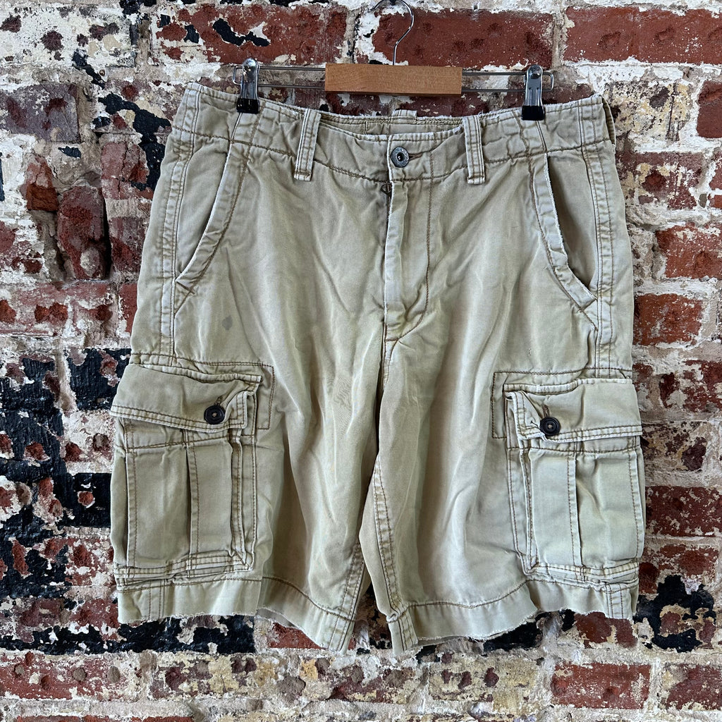 American Eagle Outfitters Classic Length Cargo Shorts Mens 33 Tan 11" inseam