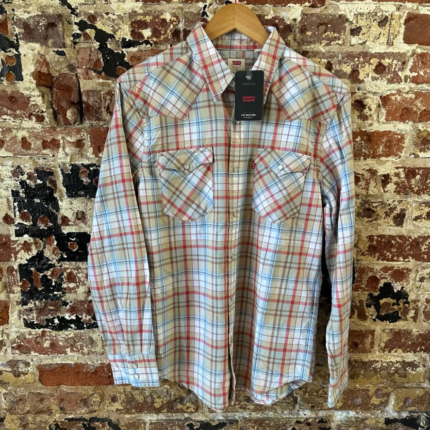 Levi's Mens Small Pearl Snap Western Shirt NEW
