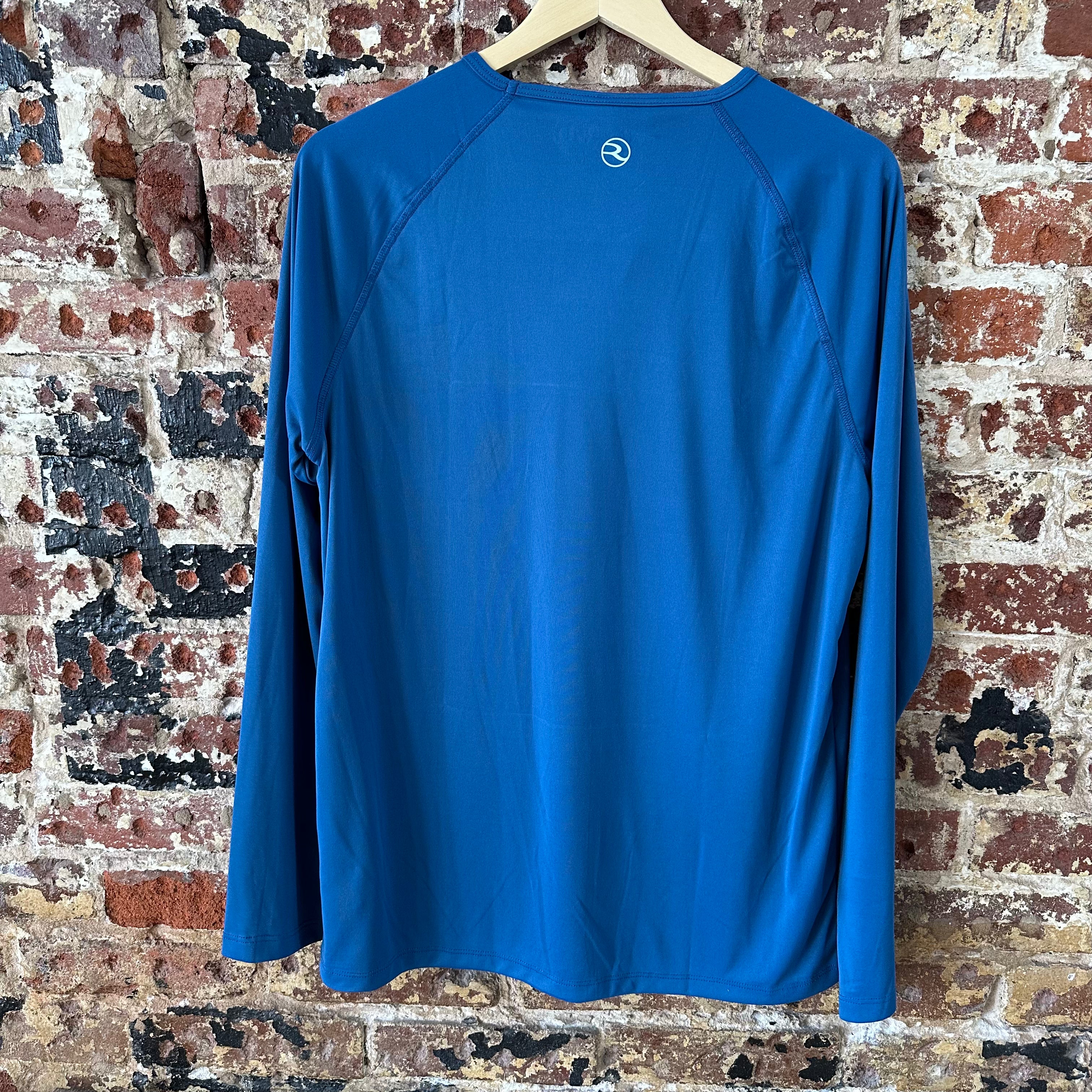 Reel Life Long Sleeve Shirt Women's Size XL Blue Water Fishing