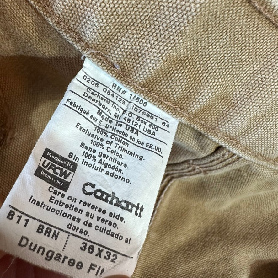 Carhartt B11 BRN Mens 36x32 Pants