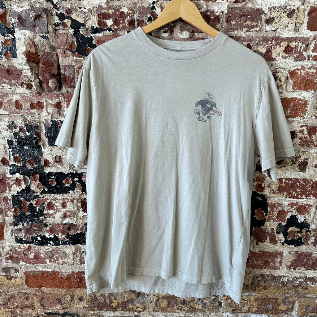 American Eagle Mens Large Live in T-Shirt Tan Super Soft S/S Hawaiian