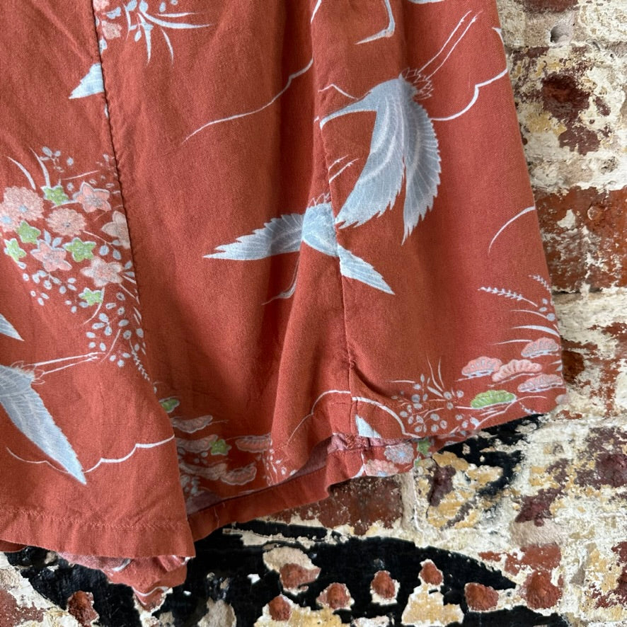 RVCA womens Daze shorts multicolor sz medium lightweight beach bird floral