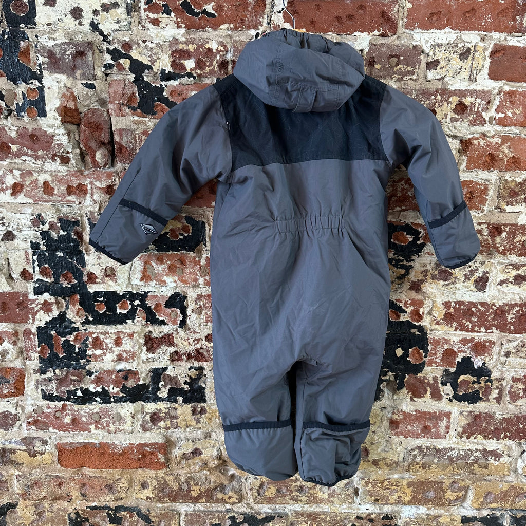 Columbia Snowsuit Infant 18M Gray Black Bunting Hooded One Piece Omni-Tech