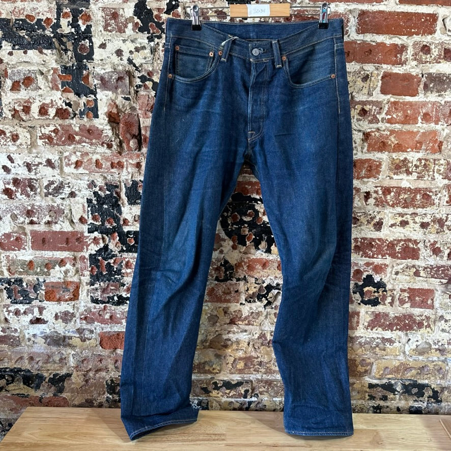 Levi's 501 Mens 32x34 Dark Blue Jeans