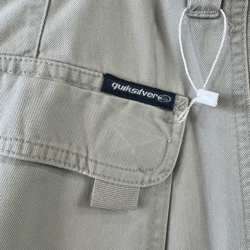 VINTAGE Quiksilver Cargo Pants Mens Straight Skater Surf Utility Men 34x30 Y2K