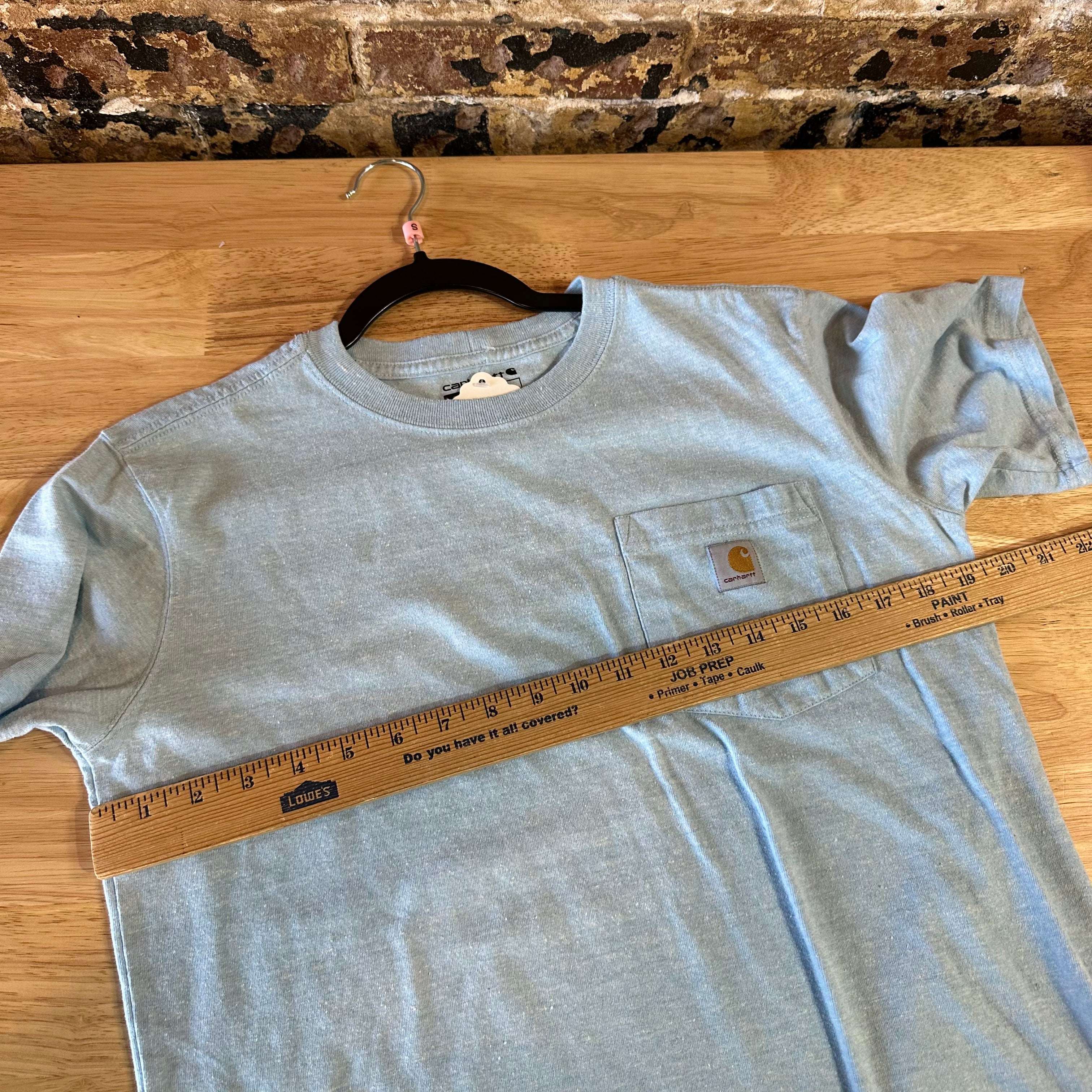 Carhartt T-Shirt Womens Small short sleeve Work casual Blue K-87 Loose