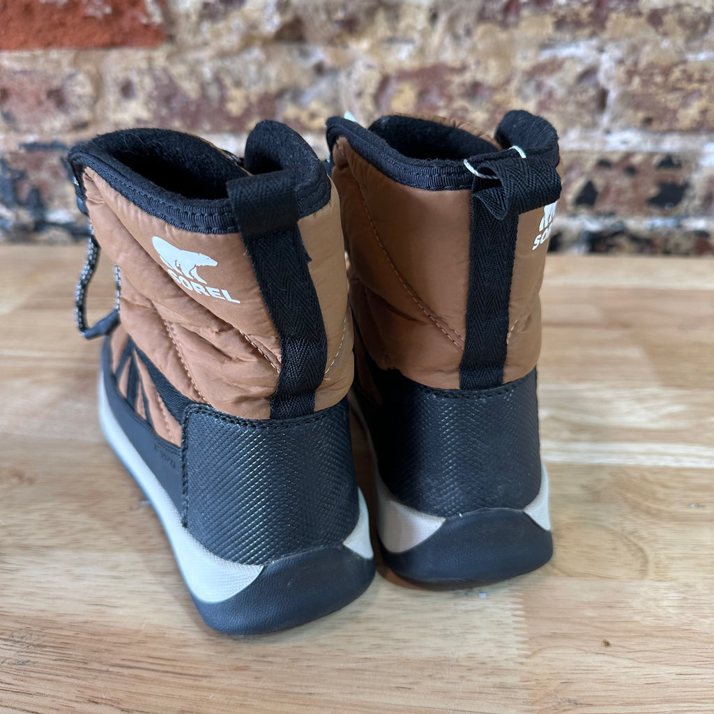 Sorel Whitney II Short Elastic Lace Winter Boots Waterproof Elk Womens 5 Brown