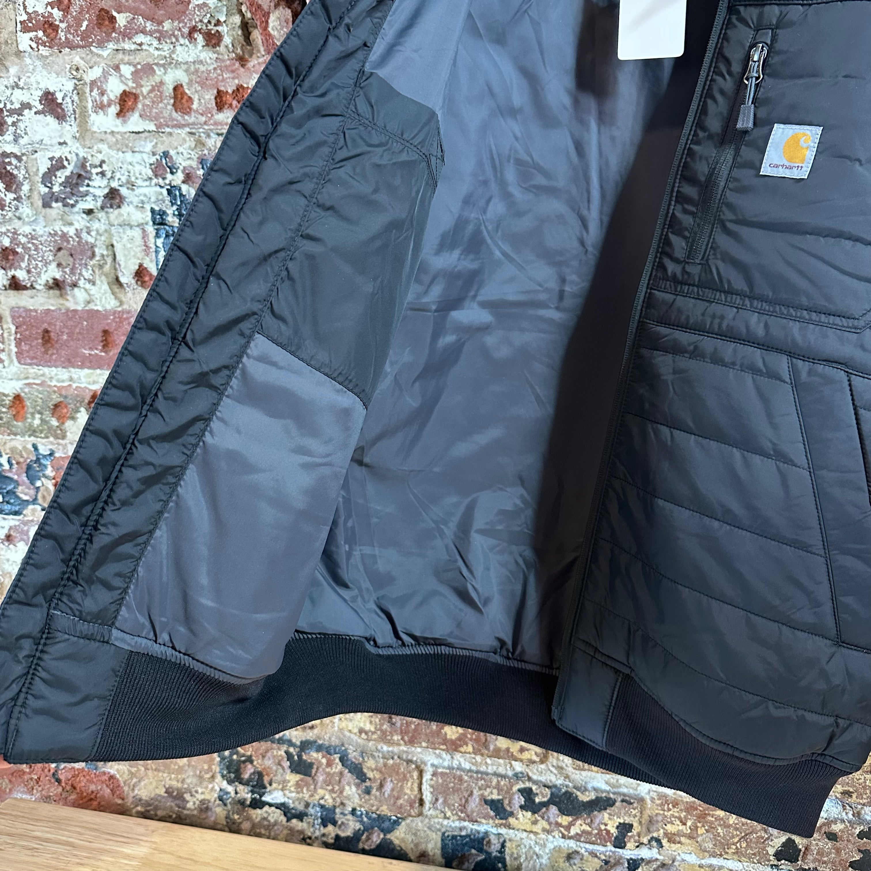 Carhartt Mens Small Rain Defender Black Jacket