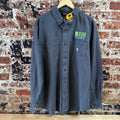 Carhartt shirt button up Long Sleeve Work Shirt Gray Casual trade mens XL