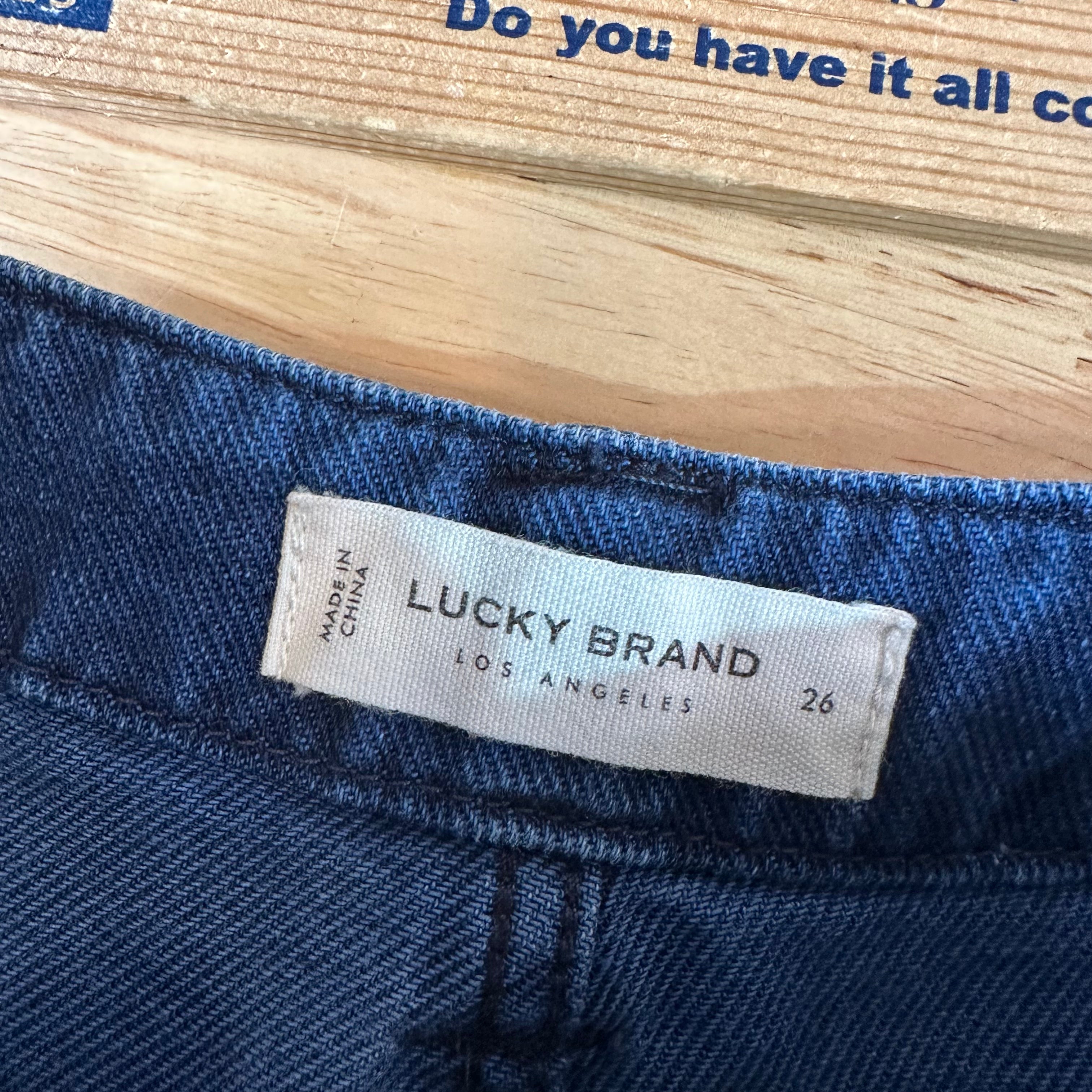 Lucky Brand belted Jeans Shorts Women's 26 Blue Denim High waisted