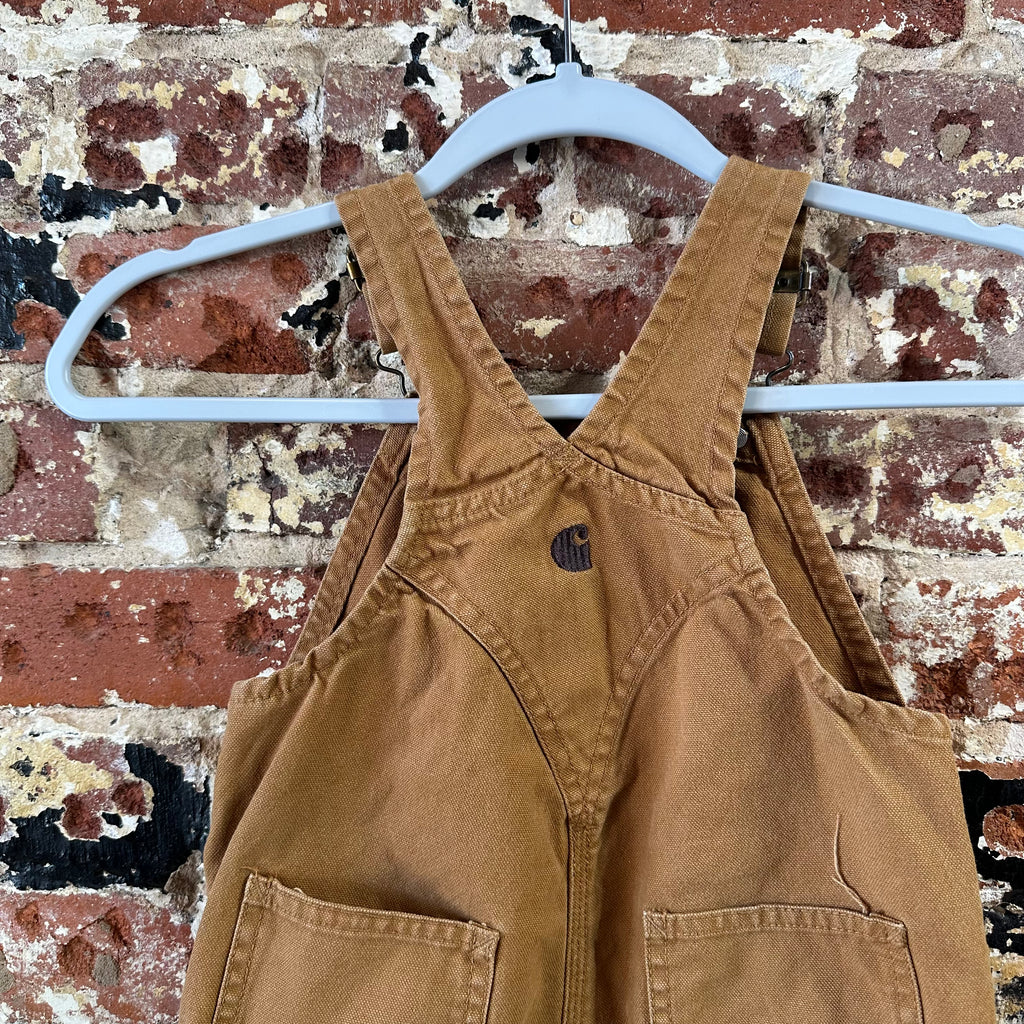 Carhartt Overalls Canvas Brown toddler boys 4T Bibs