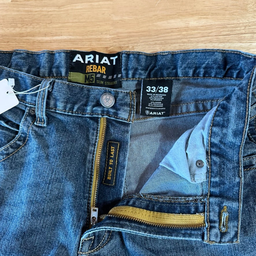 Ariat M5 Mens 33x38 Blue Jeans