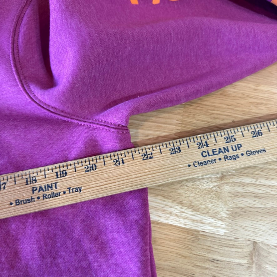 Carhartt Hoodie Womens Medium Pink Sweatshirt Casual Sleeve Spellout midweight