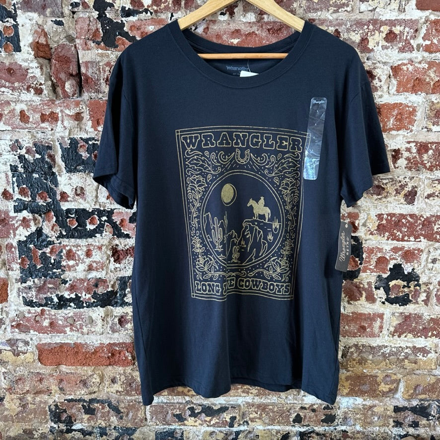 Wrangler Women's Large S/S Black T-Shirt NEW