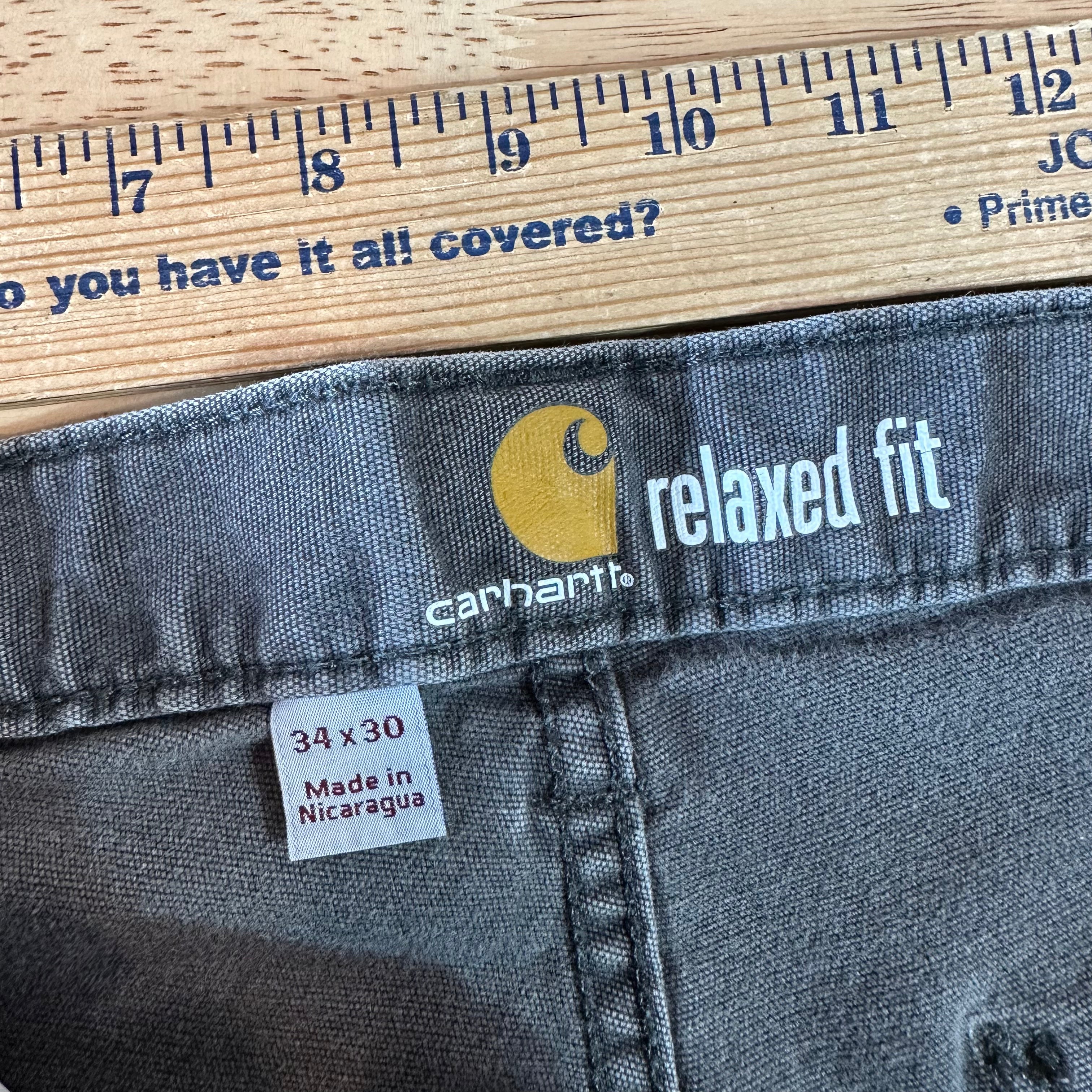 Carhartt Mens 34x30 Gray Pants