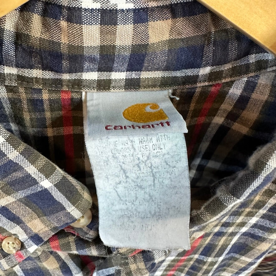 VTG Carhartt L/S Button Shirt Mens 2XL